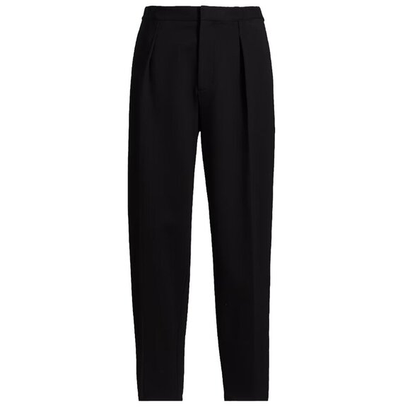 Vince Black Wool Tapered Trousers Adjustable Waist Sz 2 - Picture 1 of 7